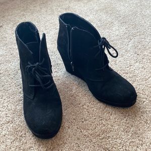 Target Brand Black Suede Wedges
